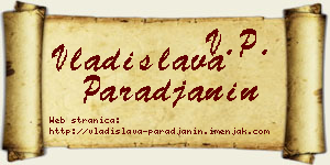 Vladislava Parađanin vizit kartica